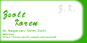 zsolt koren business card